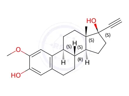 Chemical structure of 2-Methoxy-17α-ethynyl Estradiol