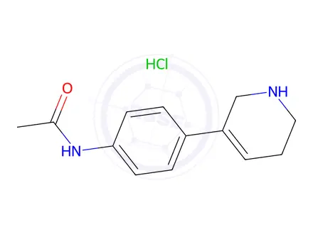 Chemical structure of N-(4-(1,2,5,6-tetrahydropyridin-3-yl)phenyl)acetamide hydrochloride