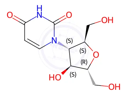 Chemical structure of 2,5-ANHYDRO-3-DEOXY-3-(3,4-DIHYDRO-2,4-DIOXO-1(2H)-PYRIMIDINYL)-D-MANNITOL
