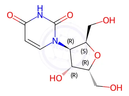 Chemical structure of 2,5-ANHYDRO-3-DEOXY-3-(3,4-DIHYDRO-2,4-DIOXO-1(2H)-PYRIMIDINYL)-D-IDITOL