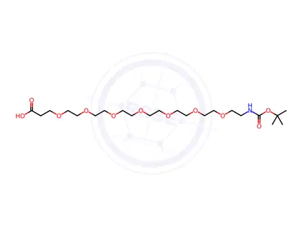 Chemical structure of 2,2-Dimethyl-4-oxo-3,8,11,14,17,20,23,26-octaoxa-5-azanonacosan-29-oic acid