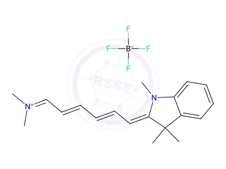 Chemical structure of 2-[(1E,3E,5E)-6-(DIMETHYLAMINO)HEXA-1,3,5-TRIENYL]-1,3,3-TRIMETHYL-3H-INDOLIUM TETRAFLUOROBORATE