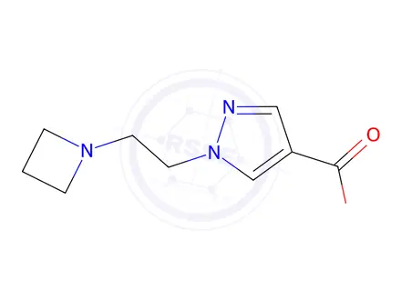 Chemical structure of 1-(2-(Azetidin-1-yl)ethyl)-1H-pyrazole-4-carboxylic acid