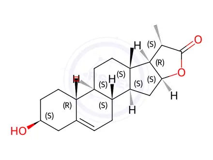 Chemical structure of (20S)-3β,16β-Dihydroxypregn-5-ene-20-carboxylic acid γ-lactone