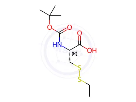 Chemical structure of BOC-CYS(SET)-OH DCHA