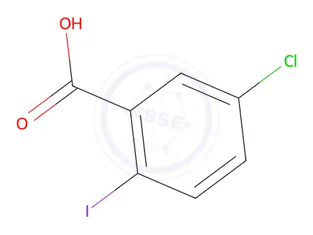 Chemical structure of 5-Chloro-2-iodobenzoic Acid