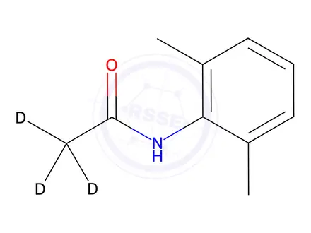 Chemical structure of N-(2,6-Dimethylphenyl)acetamide-d3