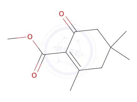 Chemical structure of Methyl 2,4,4-trimethyl-6-oxocyclohex-1-ene-1-carboxylate