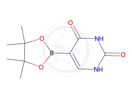 Chemical structure of 5-(4,4,5,5-Tetramethyl-1,3,2-dioxaborolan-2-yl)pyrimidine-2,4(1H,3H)-dione