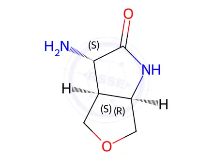 Chemical structure of (3S,3aS,6aR)-3-aminotetrahydro-1H-furo[3,4-b]pyrrol-2(3H)-one