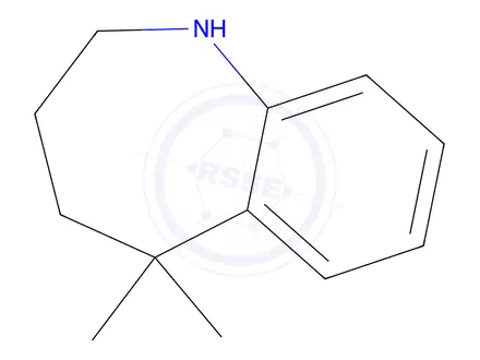 Chemical structure of 5,5-dimethyl-2,3,4,5-tetrahydro-1H-1-benzazepine