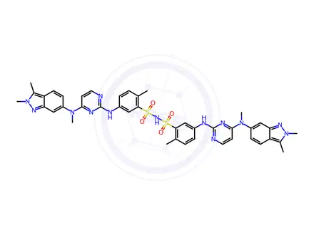 Chemical structure of Pazopanib Dimer Impurity