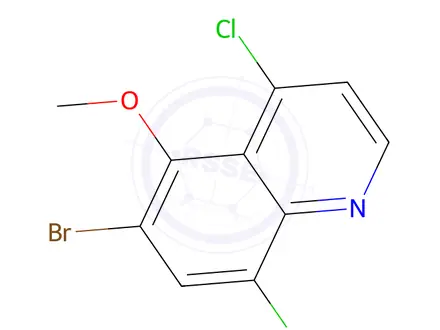 Chemical structure of 6-Bromo-4,8-dichloro-5-methoxyquinoline