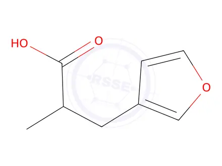 Chemical structure of 3-(Furan-3-yl)-2-methylpropanoic Acid
