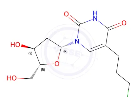 Chemical structure of 5-(3-Chloropropyl)-1-((2R,4S,5R)-4-hydroxy-5-(hydroxymethyl)tetrahydrofuran-2-yl)pyrimidine-2,4(1H,3H)-dione