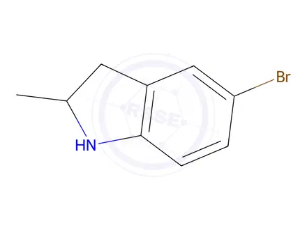Chemical structure of 5-Bromo-2-methyl-2,3-dihydro-1H-indole