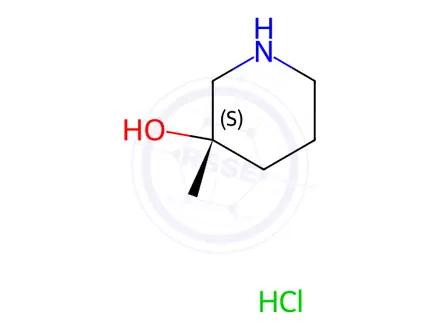 Chemical structure of (3S)-3-methylpiperidin-3-ol;hydrochloride