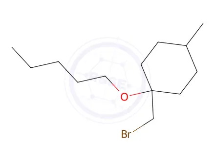 Chemical structure of 1-(Bromomethyl)-4-methyl-1-(pentyloxy)cyclohexane