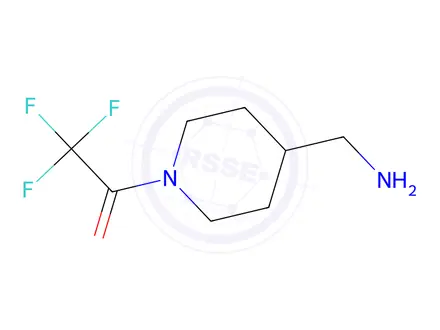 Chemical structure of 1-[4-(aminomethyl)piperidin-1-yl]-2,2,2-trifluoroethan-1-one