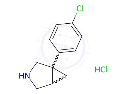 Chemical structure of 1-(4-Chlorophenyl)-3-azabicyclo[3.1.0]hexane Hydrochloride