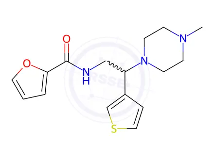 Chemical structure of N-(2-(4-Methylpiperazin-1-yl)-2-(thiophen-3-yl)ethyl)furan-2-carboxamide