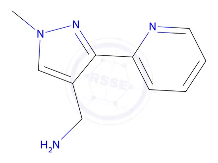 Chemical structure of (1-methyl-3-(pyridin-2-yl)-1h-pyrazol-4-yl)methanamine