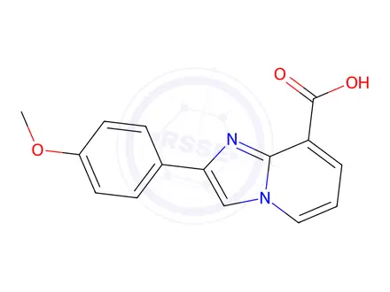 Chemical structure of 2-(4-Methoxy-phenyl)-iMidazo[1,2-a]pyridine-8-carboxylic acid
