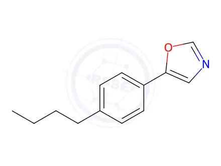 Chemical structure of Oxazole, 5-(4-butylphenyl)-