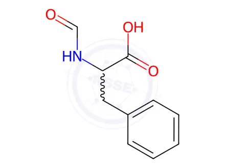 Chemical structure of N-Formyl-DL-phenylalanine