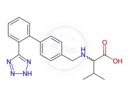 Chemical structure of ((2'-(1H-Tetrazol-5-yl)-[1,1'-biphenyl]-4-yl)methyl)valine