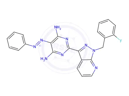 Chemical structure of Riociguat Impurity N2 (E-isomer)