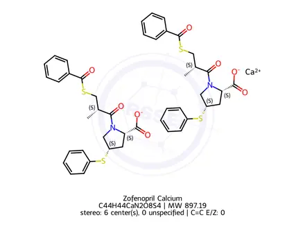 Chemical structure of Zofenopril Calcium