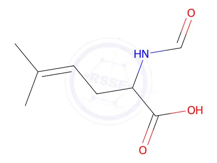 Chemical structure of 2-Formamido-5-methylhex-4-enoic acid