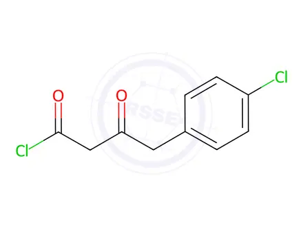 Chemical structure of 3-Oxo-4-(4-chlorophenyl)butanoyl chloride