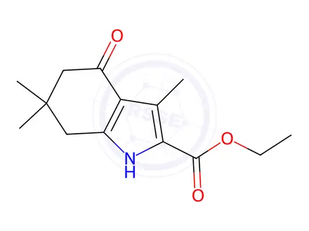 Chemical structure of Ethyl 3,6,6-trimethyl-4-oxo-4,5,6,7-tetrahydro-1H-indole-2-carboxylate