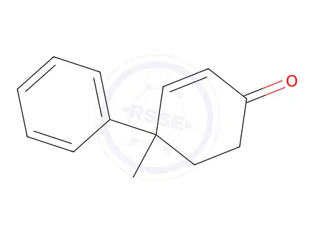 Chemical structure of 1-Methyl-2,3-dihydro-[1,1'-biphenyl]-4(1H)-one