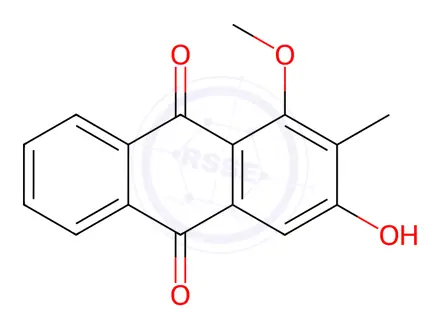 Chemical structure of Rubiadin-1-methyl ether