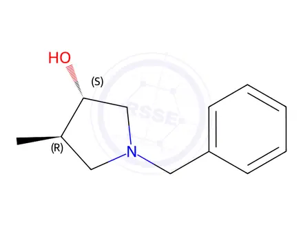 Chemical structure of (3S,4R)-1-benzyl-4-methylpyrrolidin-3-ol