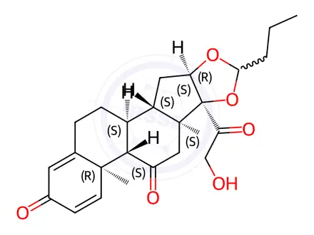 Chemical structure of Budesonide EP Impurity L (Budesonide USP Related Compound L, 11-Keto Budesonide) (Mixture of Diastereomers)
