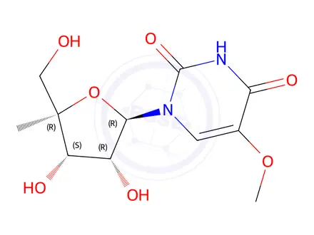 Chemical structure of 4'-C-Methyl-5-methoxyuridine