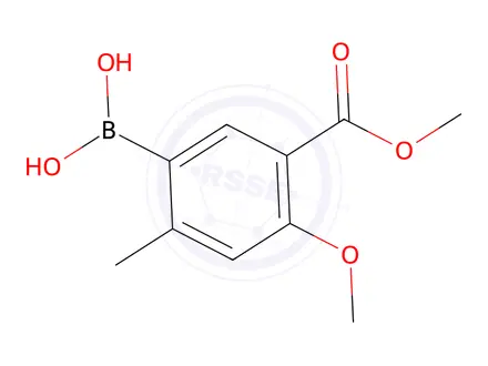 Chemical structure of (4-Methoxy-5-(methoxycarbonyl)-2-methylphenyl)boronic acid