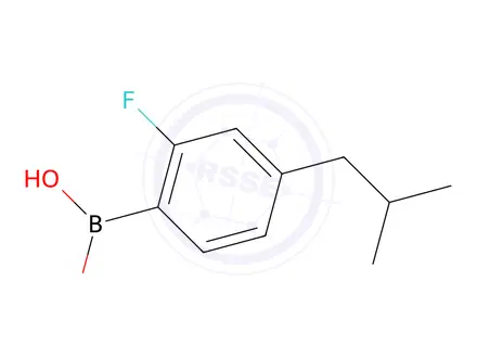 Chemical structure of (2-Fluoro-4-isobutylphenyl)boronic acid