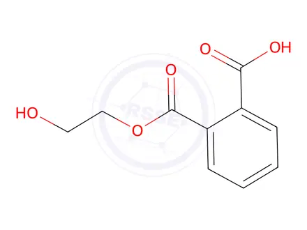 Chemical structure of 2-hydroxyethyl hydrogen phthalate
