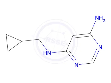 Chemical structure of 4-n-(Cyclopropylmethyl)pyrimidine-4,6-diamine