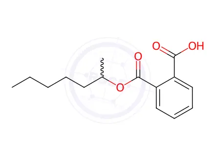 Chemical structure of Mono-2-heptyl phthalate