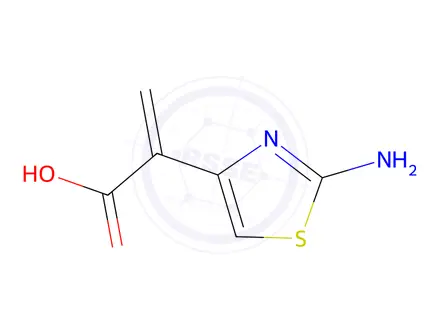 Chemical structure of 2-Amino-α-methylene-4-thiazoleacetic Acid