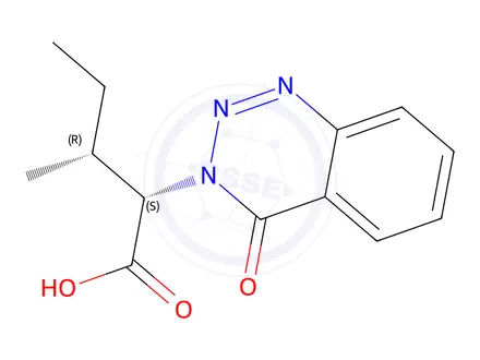 Chemical structure of (2s,3r)-3-Methyl-2-(4-oxobenzo[d][1,2,3]triazin-3(4h)-yl)pentanoic acid