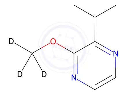 Chemical structure of 2-​(Methoxy-​d3)​-​3-​(1-​methylethyl)​pyrazine