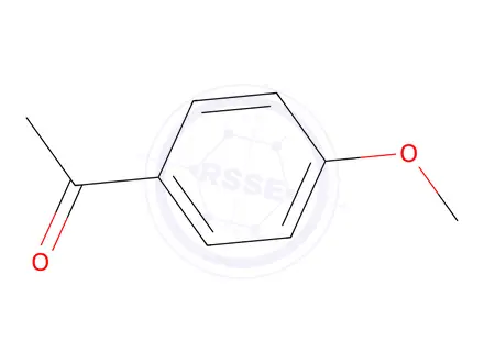 Chemical structure of 4'-Methoxyacetophenone