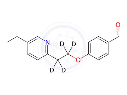 Chemical structure of 4-[2-(5-Ethyl-2-pyridinyl)-d4-ethoxy]benzaldehyde